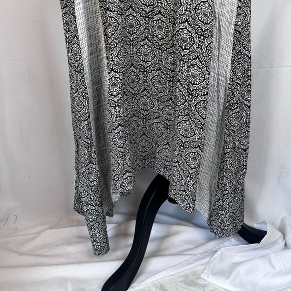 Lori + Mari Handkerchief Halter Maxi Dress Small Small Mixed Print Boho Hippie - Picture 10 of 13